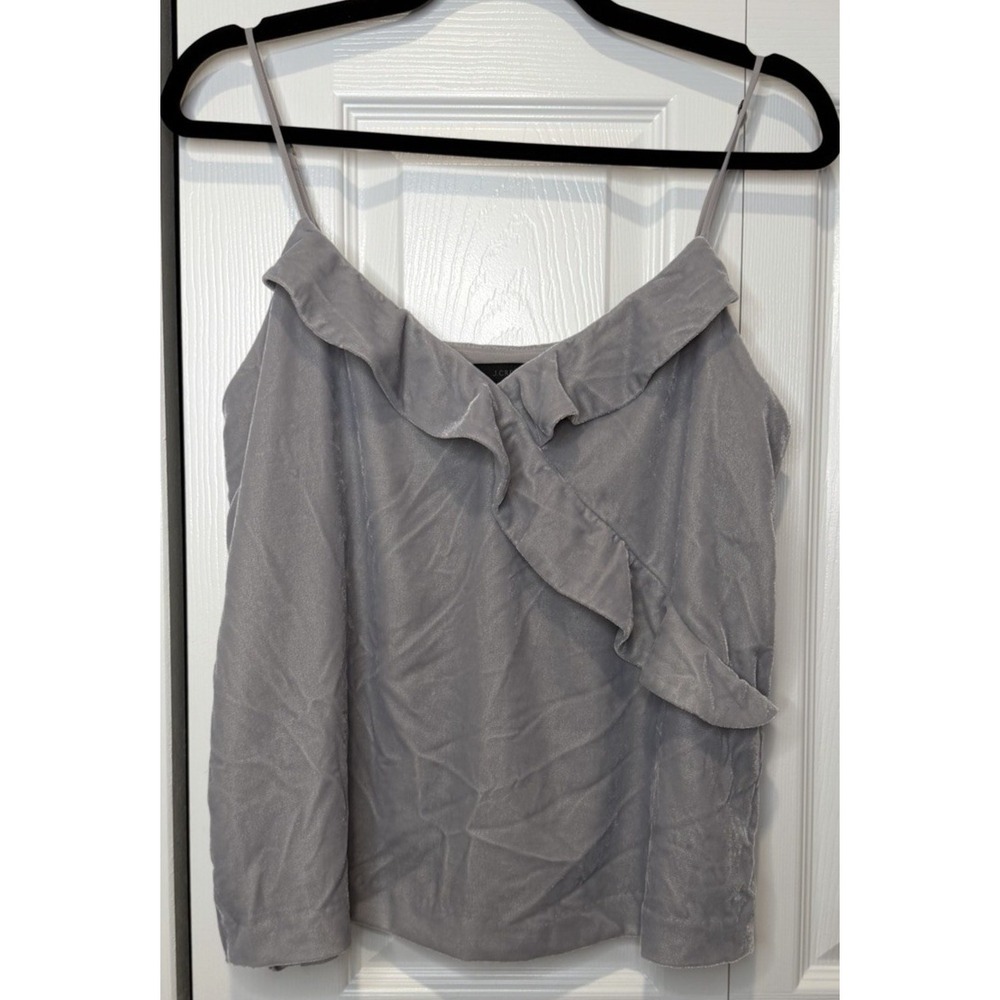 J Crew Womens Dainty Velvet Top Size 8 Ruffle Fairy Coquette NYE Romantic Soft